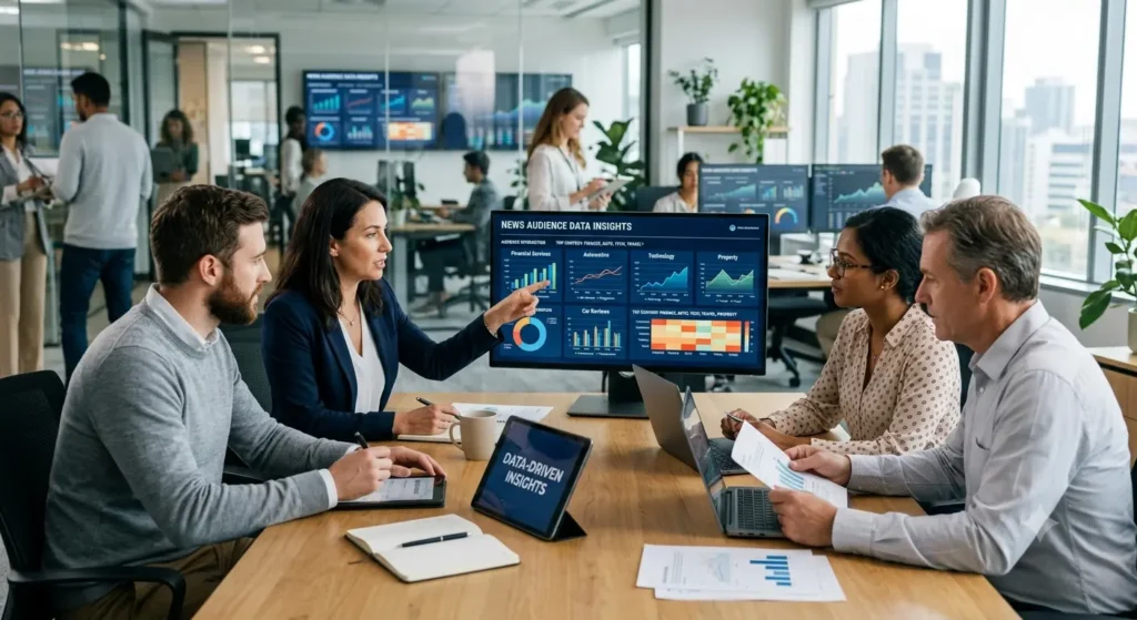 Which industries benefit most from news audience data