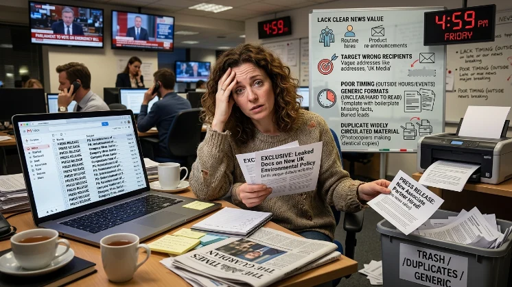 Why do so many UK press releases fail to reach journalists