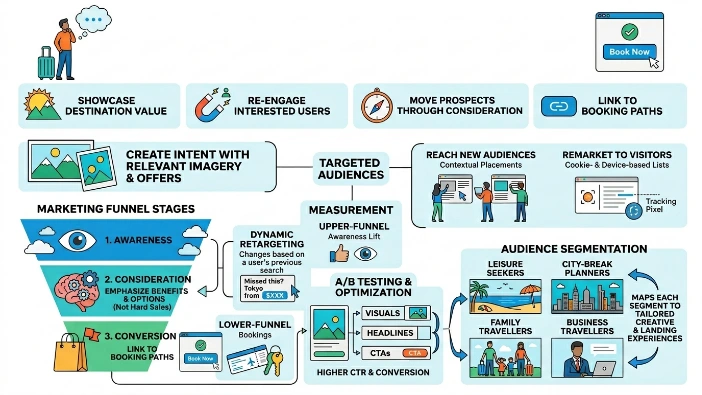 Why do travel brands use destination banner ads to inspire bookings