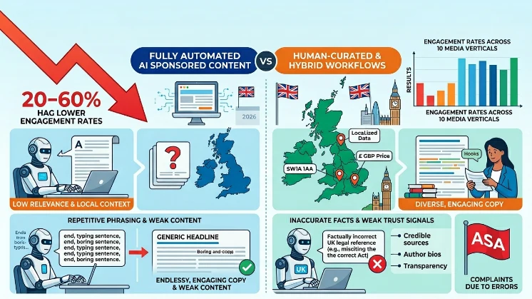 Why is AI-written sponsored content failing UK audiences in 2026