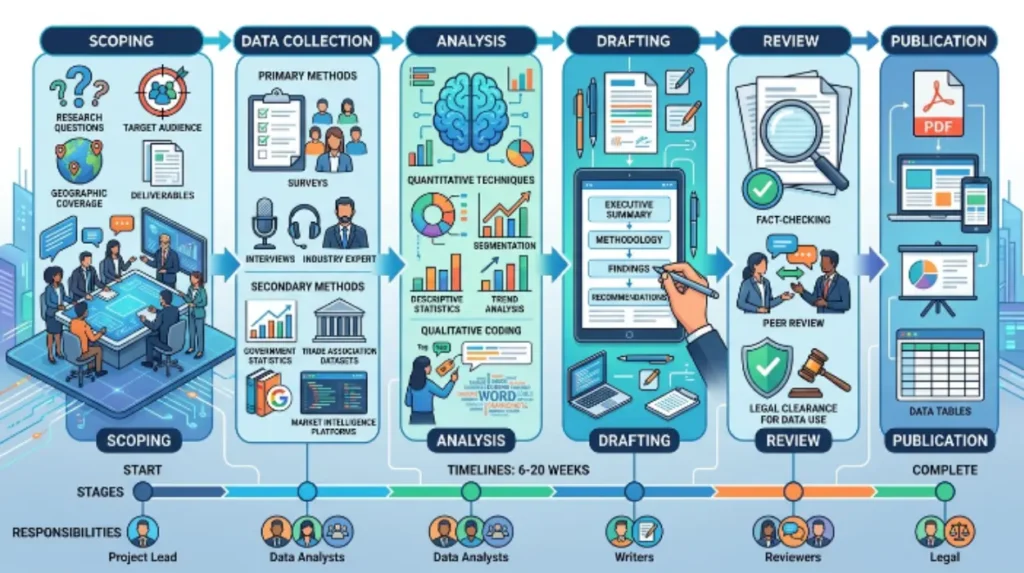 How are industry reports produced?