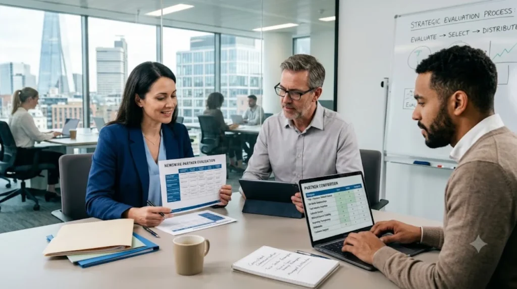 How can businesses choose the right newswire partner?