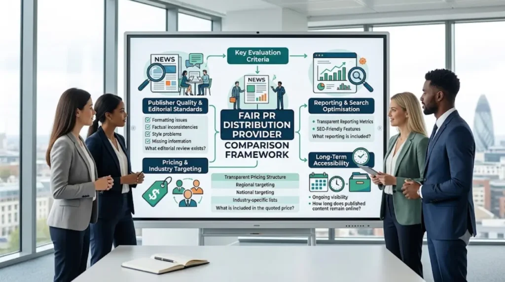 How can businesses compare UK PR distribution providers fairly?