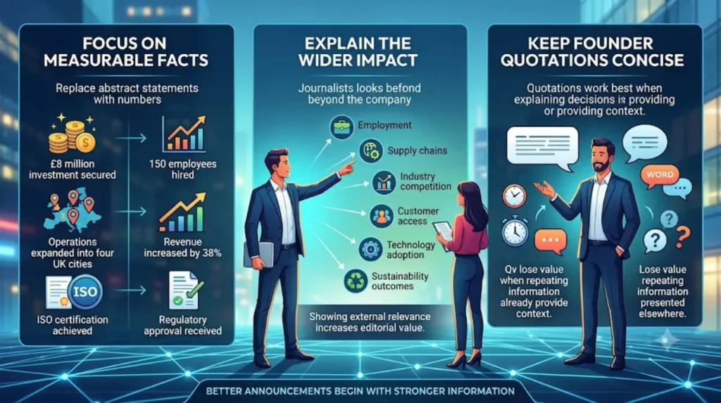 How can founders improve the quality of announcements?