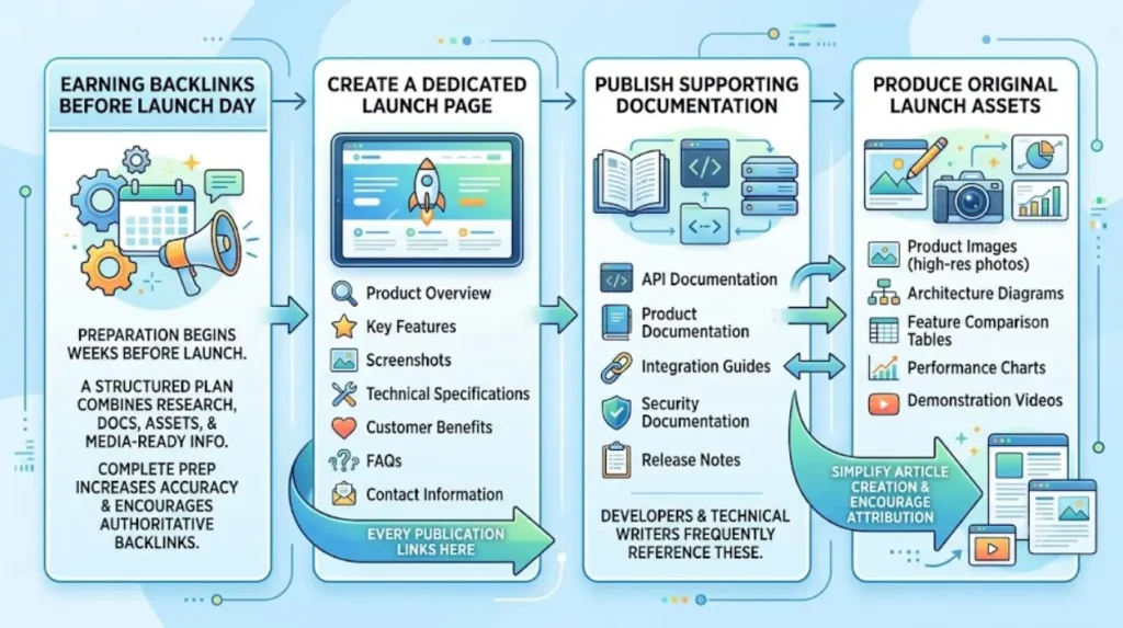 How can you prepare a software launch for natural backlink acquisition?