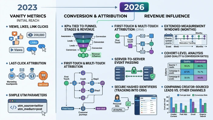How did measurement and KPIs evolve from 2023 to 2026