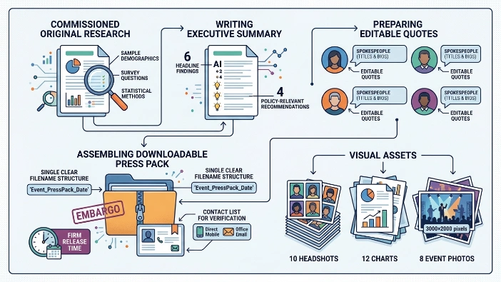 How did organisers prepare content and assets before the event?