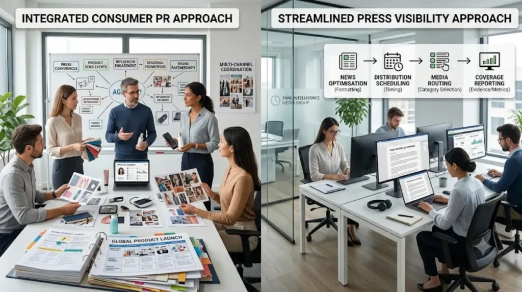 Full-Service Consumer PR Agencies vs. Time Intelligence Media Group: A Tactical Analysis 1 How do campaign management approaches differ?