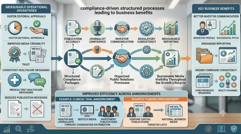 Time Intelligence Media Group Pricing Guide: Compliance-First Packages for Biotech Startups 2 How do compliance-first packages improve business outcomes?