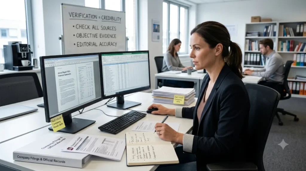 How do journalists verify claims before publishing?