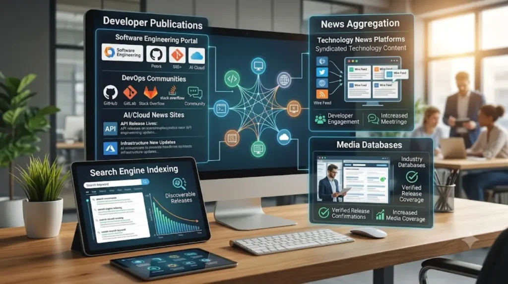 How do syndication networks reach developer audiences?