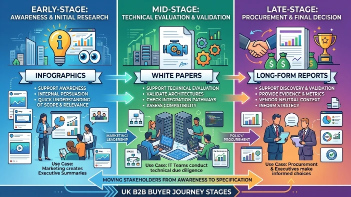 How do these formats fit the UK B2B buyer journey?