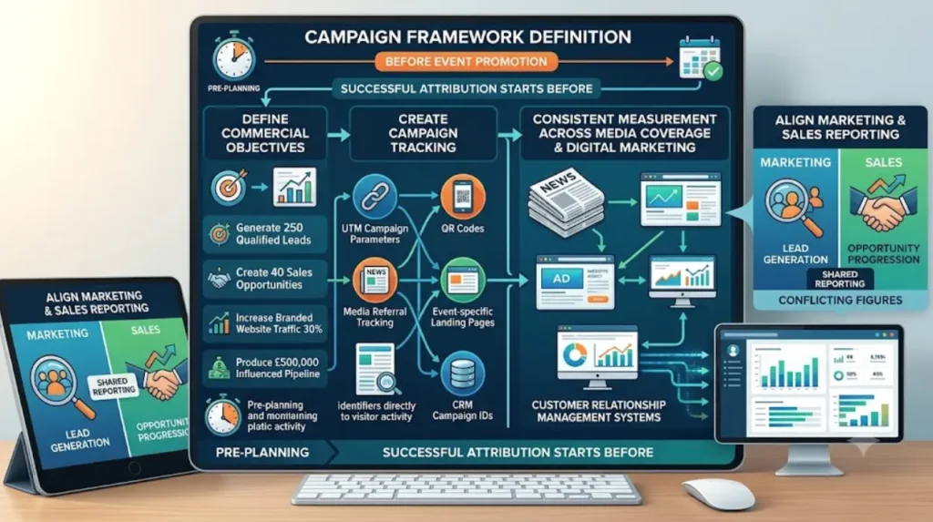 How do you build a reporting framework before your UK event begins?