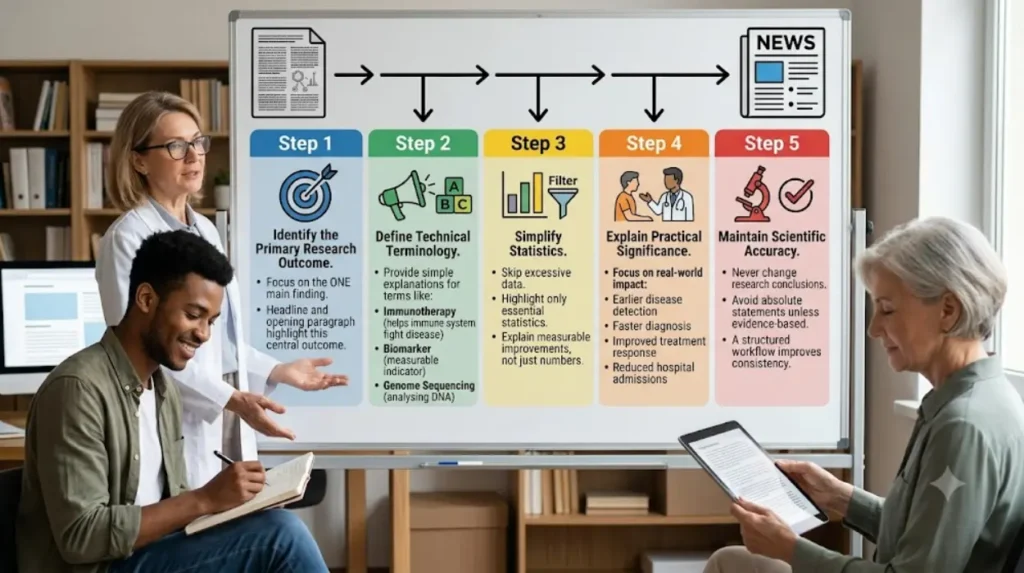 How do you convert complex medical research into plain language?
