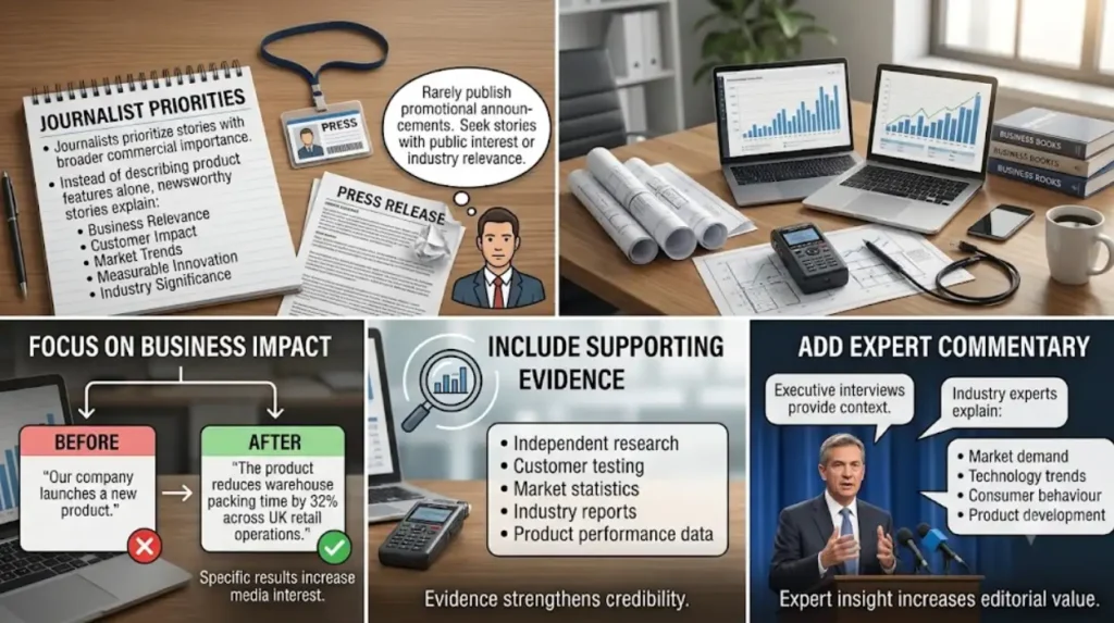 How do you create a newsworthy product story?