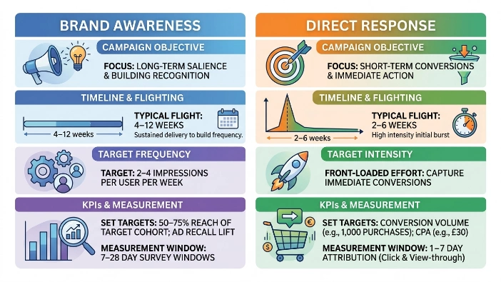 How do you decide which objective fits your campaign timeline and KPI targets
