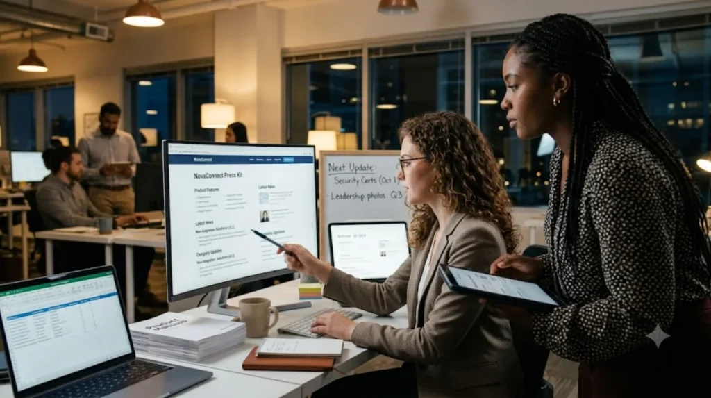 How do you keep a SaaS press kit accurate after launch?
