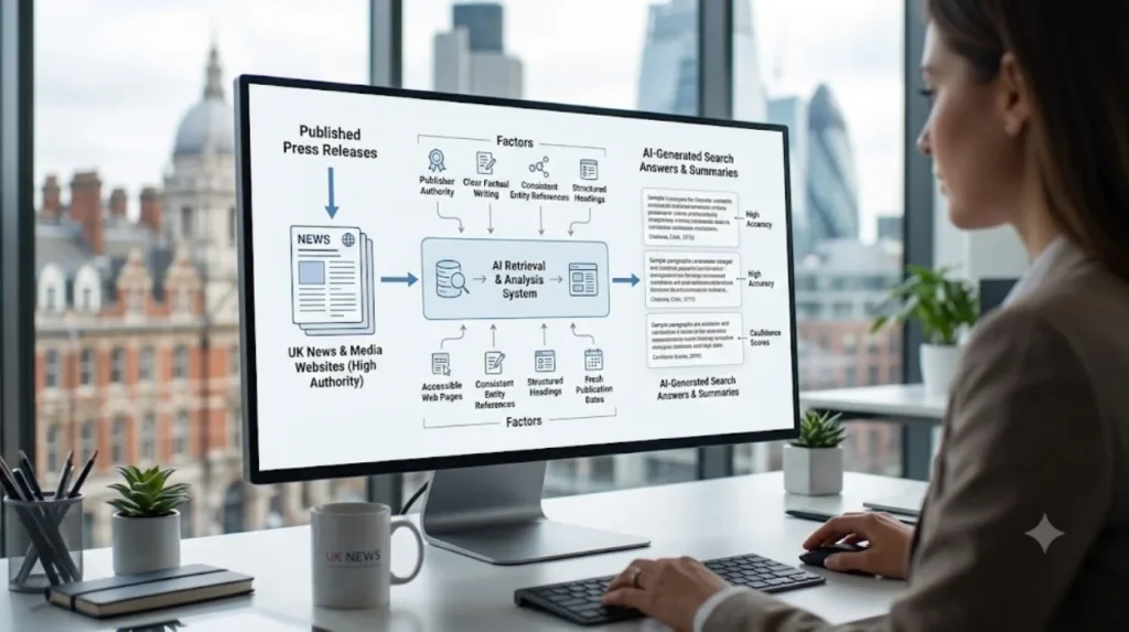 How does AI use published press releases?