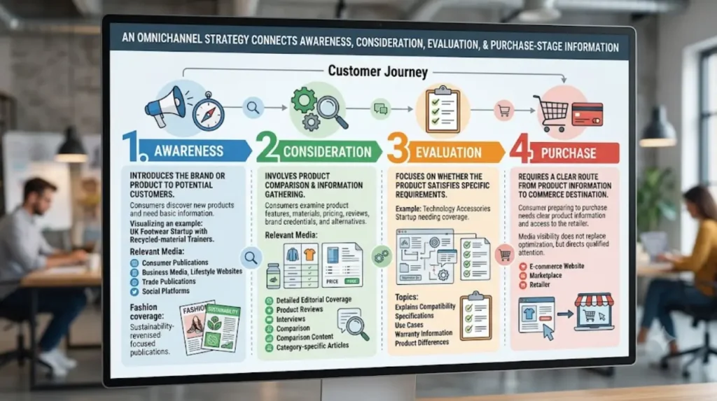 Why New E-commerce Startups Fail Without an Omnichannel Media Visibility Strategy 1 How does an omnichannel strategy work across the customer journey?