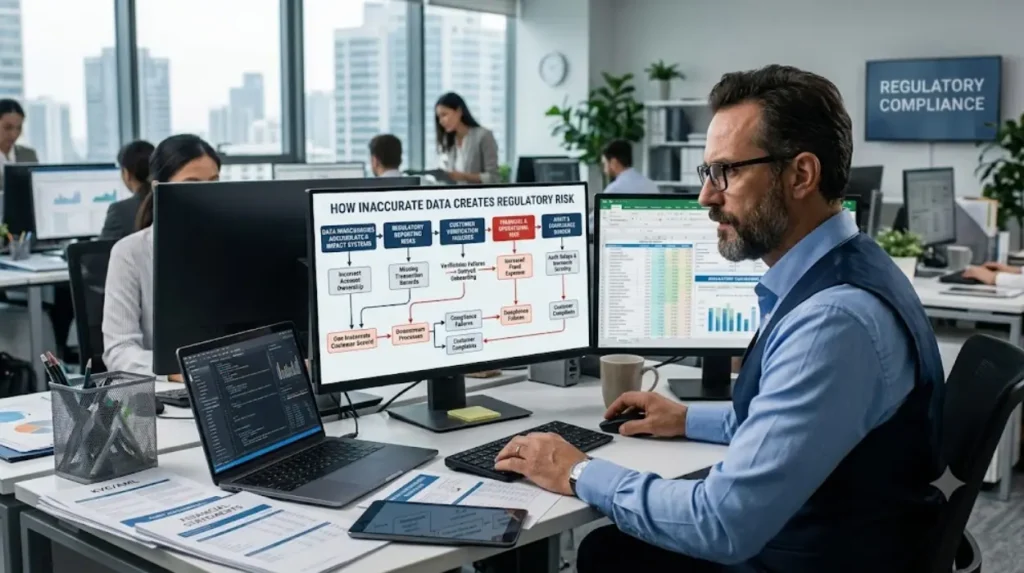 How does inaccurate data create regulatory risk?