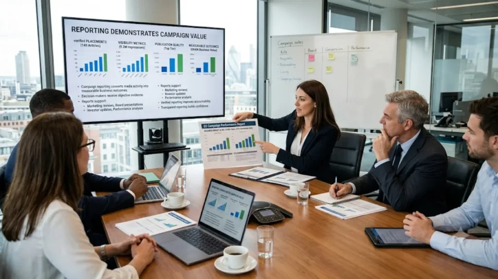 How Time Intelligence Media Group Reports Coverage to UK Clients 2 How does reporting demonstrate campaign value?