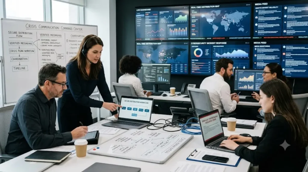 How does secure PR distribution improve crisis preparedness?