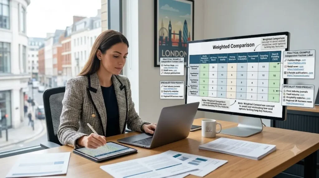 How should boutique brands compare press release distribution networks?