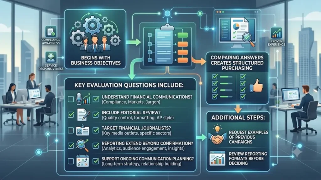 How should enterprise finance teams choose the right PR distribution partner?