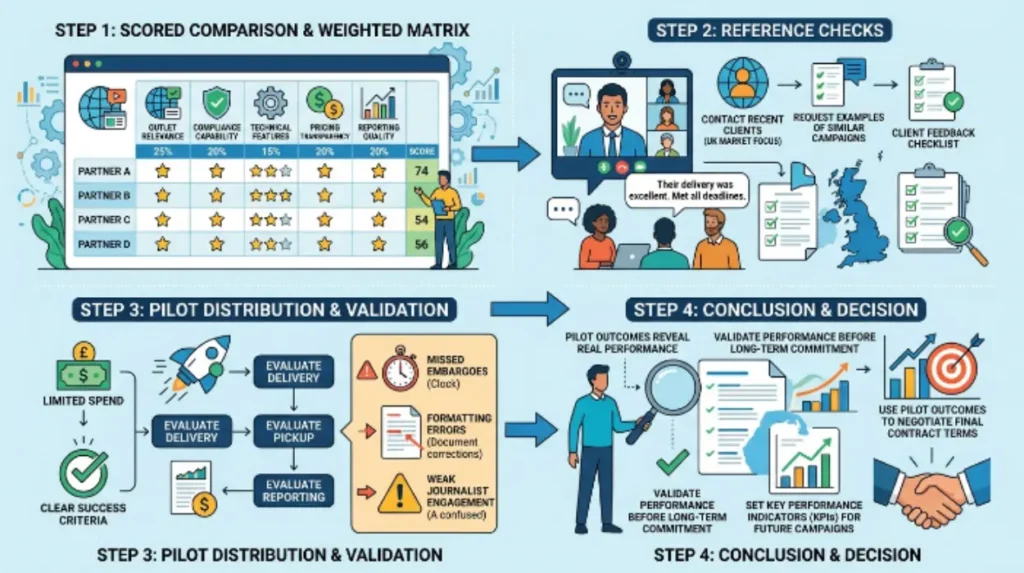 How to Vet a UK PR Distribution Partner Before You Sign 2 How should organisations conclude the vetting process and decide?