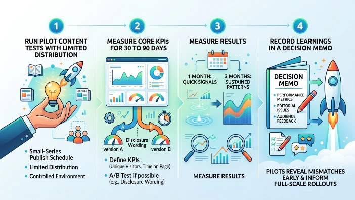 How should publishers test proposals before approval