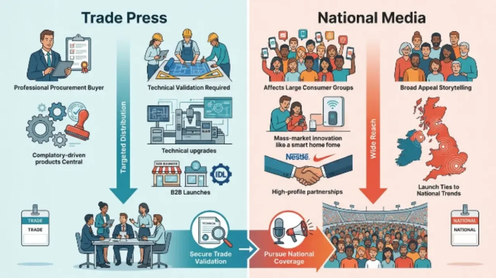 How UK Trade Press Differs From National Media for Product Launches 2 What are common use cases for targeting trade press vs national media?