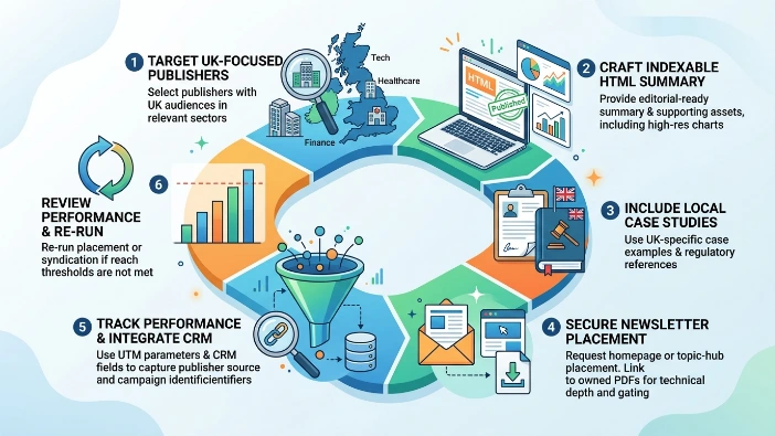 What are practical steps to maximise UK reach via media-hosted reports