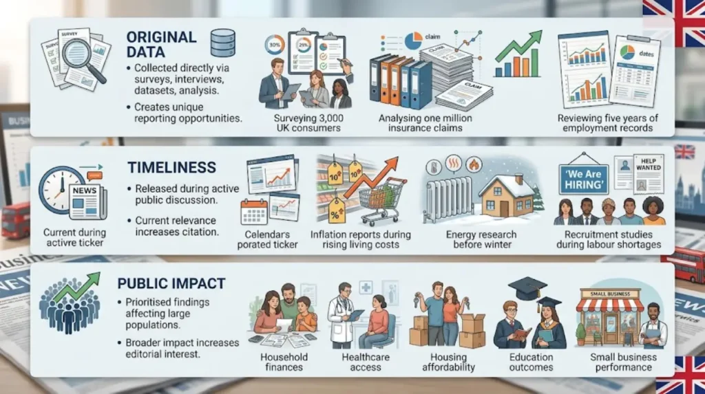 What characteristics make a UK industry report newsworthy?