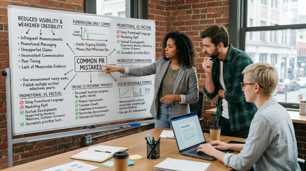What common PR mistakes limit startup growth?