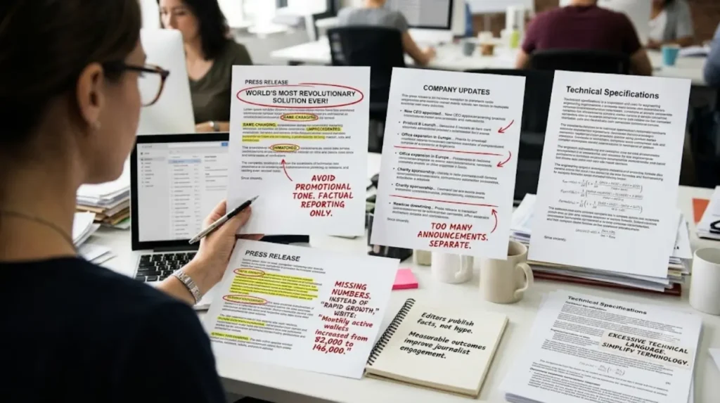 What common mistakes reduce media interest?