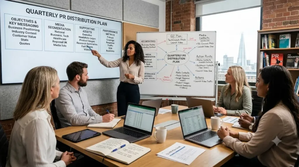 Building a Quarterly PR Distribution Plan for a UK Scale-Up 1 What content belongs in a quarterly PR distribution plan?