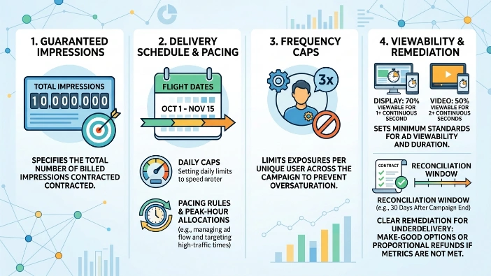 What core delivery terms must marketers negotiate