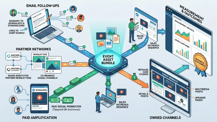 What distribution strategies extend coverage after the event