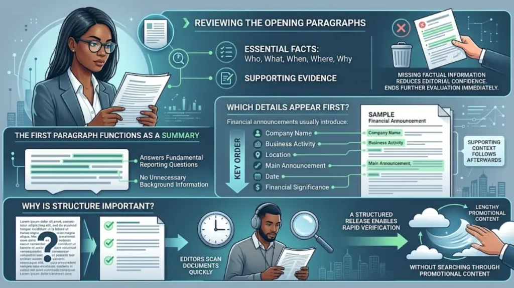 What information do journalists examine after the headline?