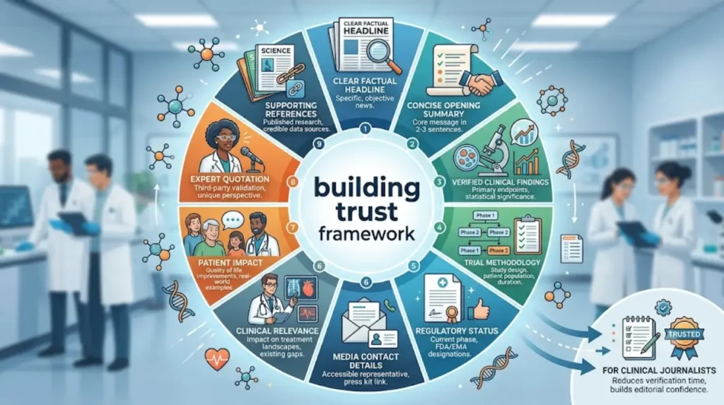 What is the complete framework for a trusted biotech media pitch?