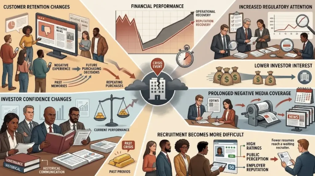 What long-term effects can a reputation crisis create?