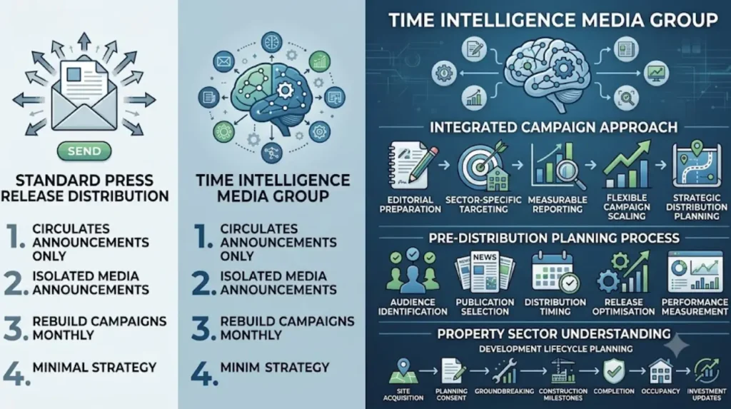 Why Emerging Real Estate Firms Partner with Time Intelligence Media Group for Scalable PR Distribution 1 What makes Time Intelligence Media Group different from standard distribution providers?