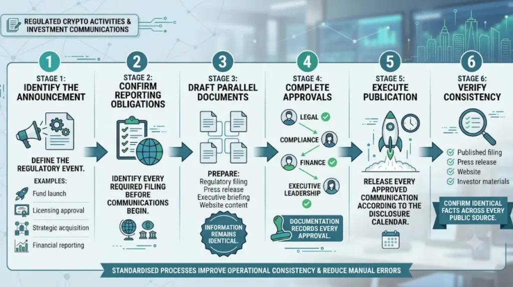 What practical framework supports synchronized crypto disclosures?