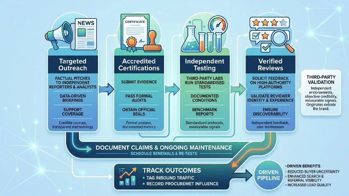What practical steps produce measurable third-party validation