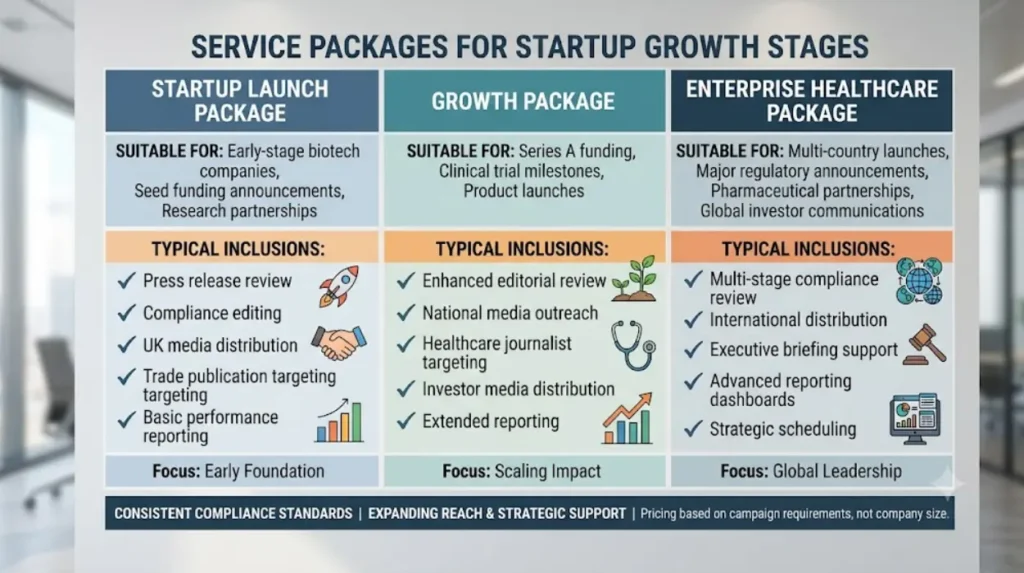 Time Intelligence Media Group Pricing Guide: Compliance-First Packages for Biotech Startups 1 What pricing packages does Time Intelligence Media Group offer?