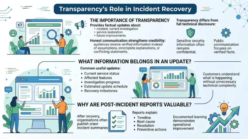 What role does transparency play during recovery?