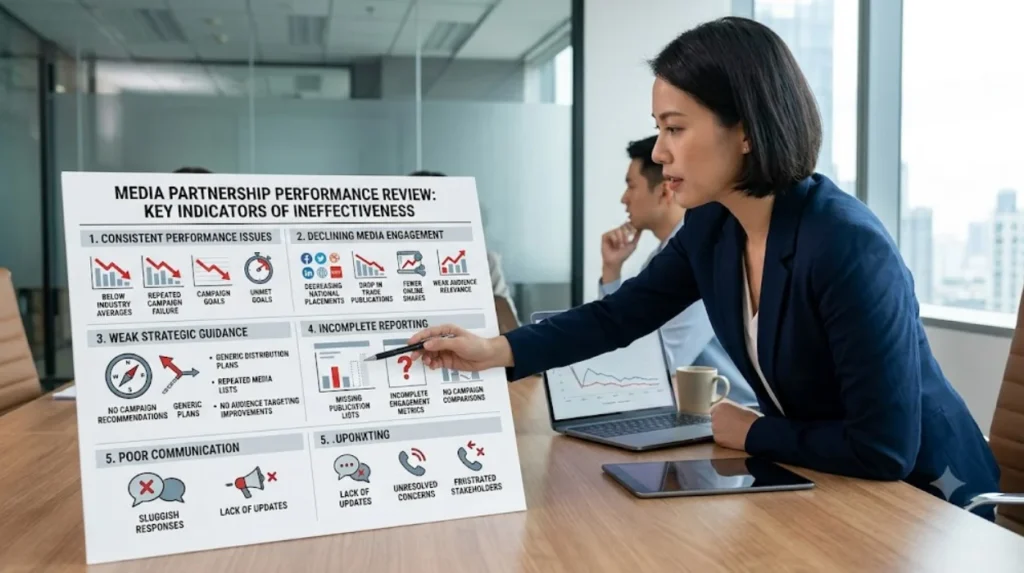 What signs show that your current media partnership is no longer effective?