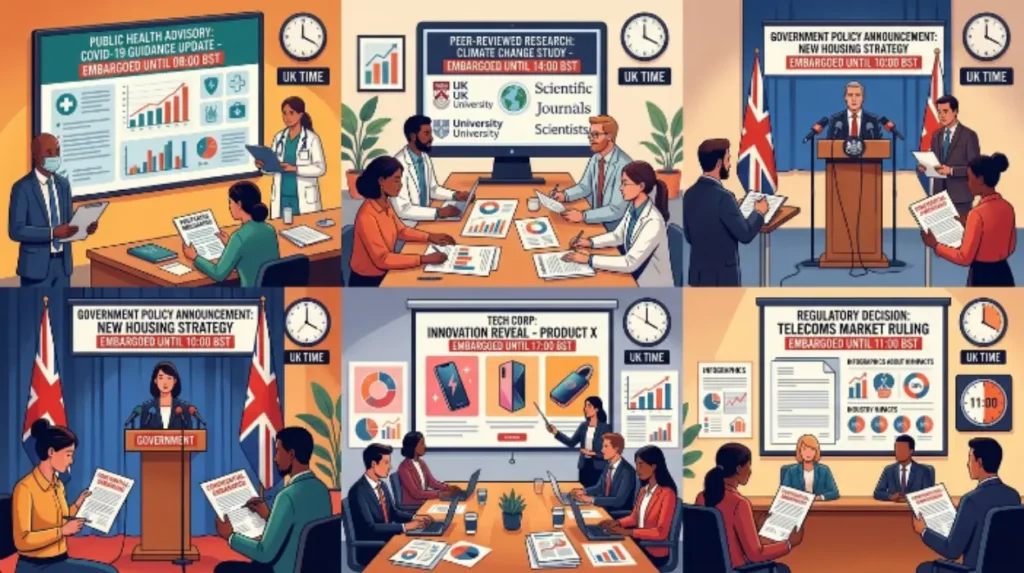 What use cases justify embargoes in UK communications?