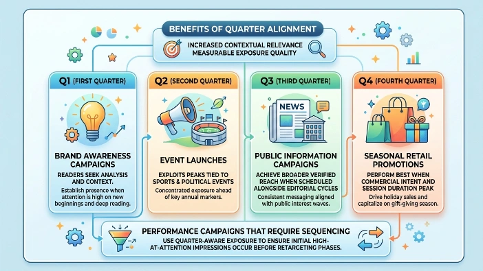 Which campaign types benefit most from quarter-aligned banner strategies