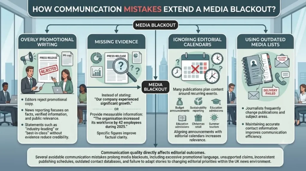 What a UK Media Blackout Is and How to Recover From One 2 Which communication mistakes extend a media blackout?
